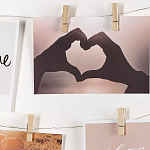 Рамка для фото с подсветкой c 6-ю деревянными прищепками в комплекте Photo Backlight варинант исполнения - 4 | Loft Concept в Новосибирске