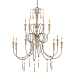 Люстра с состаренными резными элементами Big Graceful Profile варинант исполнения - 4 | Loft Concept в Новосибирске