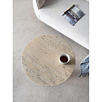 Столик приставной с круглой столешницей Textured Cream Table варинант исполнения - 5 | Loft Concept в Новосибирске