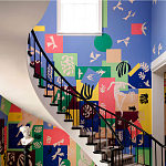 Обои ручная роспись в стиле Арт-деко Jazz Special Colourway on dyed silk with embroidery варинант исполнения - 3 | Loft Concept в Новосибирске