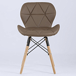 Стул с коричневым сиденьем из экокожи JEROEN варинант исполнения - 3 | Loft Concept в Новосибирске