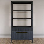 Стеллаж Primo с ящиками Черный дуб  варинант исполнения - 1 | Loft Concept в Новосибирске