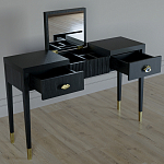 Туалетный стол - Трельяж Elsa Dreams Black 120 см варинант исполнения - 2 | Loft Concept в Новосибирске