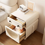 Тумбочка прикроватная с ящиком и стеклянной дверцей Робот Robot Bedside варинант исполнения - 1 | Loft Concept в Новосибирске