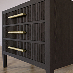 Тумба Primo  с тремя ящиками шпон темный орех варинант исполнения - 4 | Loft Concept в Новосибирске