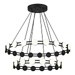 Люстра двухъярусная с круглыми светодиодными источниками света Maxine Light варинант исполнения - 4 | Loft Concept в Новосибирске