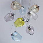 Люстра каскадная с 9-ю разноцветными стеклянными плафонами Kaleido варинант исполнения - 4 | Loft Concept в Новосибирске