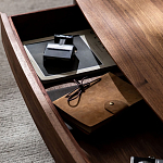 Кофейный стол овальный из дерева с 2-мя ящиками Coffee Walnut Table варинант исполнения - 8 | Loft Concept в Новосибирске