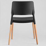 Пластиковый стул на ножках из массива бука Ferret Black 4 шт варинант исполнения - 3 | Loft Concept в Новосибирске