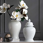 Ваза белая с крышкой однотонная Chinoiserie Ceramics варинант исполнения - 5 | Loft Concept в Новосибирске