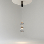 Подвесной светильник с плафоном из стекла с зеркальным градиентом Double Moon варинант исполнения - 3 | Loft Concept в Новосибирске