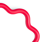 Настенное зеркало с волнистой рамой Mune Mirror Red варинант исполнения - 3 | Loft Concept в Новосибирске