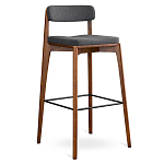 Барный стул из массива ясеня с обивкой из рогожки Elegant Ash варинант исполнения - 3 | Loft Concept в Новосибирске