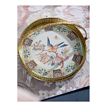 Блюдо фарфоровое с бронзовой ручкой Paradise Dish with Handle варинант исполнения - 4 | Loft Concept в Новосибирске