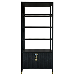 Стеллаж со стеклянными полками Elsa Dreams Black варинант исполнения - 7 | Loft Concept в Новосибирске