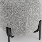 Пуф в ткани букле серого цвета Pikelet варинант исполнения - 4 | Loft Concept в Новосибирске