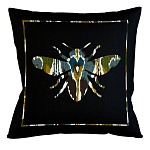 Подушка декоративная пчела сине-зелёный орнамент Ikat Pattern варинант исполнения - 1 | Loft Concept в Новосибирске