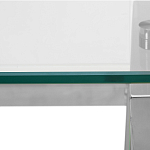 Стол письменный с прозрачной столешницей Corporate Identity варинант исполнения - 3 | Loft Concept в Новосибирске