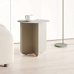 Cross журнальный столик серый из металла и кожи варинант исполнения - 1 | Loft Concept в Новосибирске