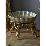 Чаша с орнаментом на бронзовых ножках в виде ангелов Eden Garden варинант исполнения - 5 | Loft Concept в Новосибирске