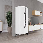 Комод белый с 4-мя дверцами на металлических ножках SPARK MULTIPURPOSE CABINET WHITE варинант исполнения - 8 | Loft Concept в Новосибирске