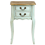 Прикроватная тумба из массива березы светло-бирюзовая Montmartre Provence Bedside Table варинант исполнения - 2 | Loft Concept в Новосибирске