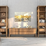 Витрина левая из массива дуба с 5-ю полками и 2-мя ящиками Tasteful Furniture варинант исполнения - 2 | Loft Concept в Новосибирске