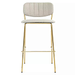 Стул барный широкой полукруглой спинкой на золотистых ножках Chair Smooth Shapes варинант исполнения - 1 | Loft Concept в Новосибирске
