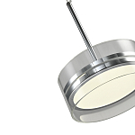 Подвесной светильник с прозрачным плафоном цилиндрической формы из акрила и стекла с пультом для регулировки света Glass Lamp Chromium варинант исполнения - 3 | Loft Concept в Новосибирске