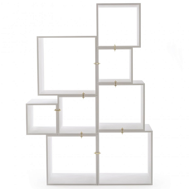 Стеллаж Seletti Assemblage White Белый Золотой в Новосибирске | Loft Concept 