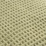 Плед из шерсти зеленого цвета с бахромой Waffle Comfort варинант исполнения - 2 | Loft Concept в Новосибирске