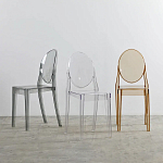 Прозрачный стул с серым оттенком LOUIS GHOST CHAIR варинант исполнения - 8 | Loft Concept в Новосибирске