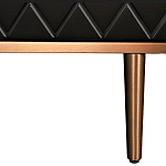 Комод черный округлой формы с рельефным фасадом Black Cut варинант исполнения - 7 | Loft Concept в Новосибирске