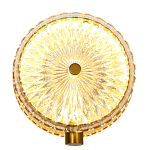 Бра с плафоном из рельефного стекла Peony Glass Bronze  варинант исполнения - 1 | Loft Concept в Новосибирске