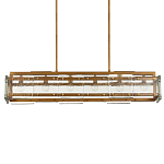 Люстра прямоугольная из толстого литого стекла Cast Glass варинант исполнения - 1 | Loft Concept в Новосибирске