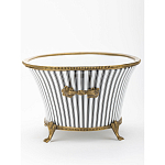 Кашпо Black white stripe варинант исполнения - 3 | Loft Concept в Новосибирске