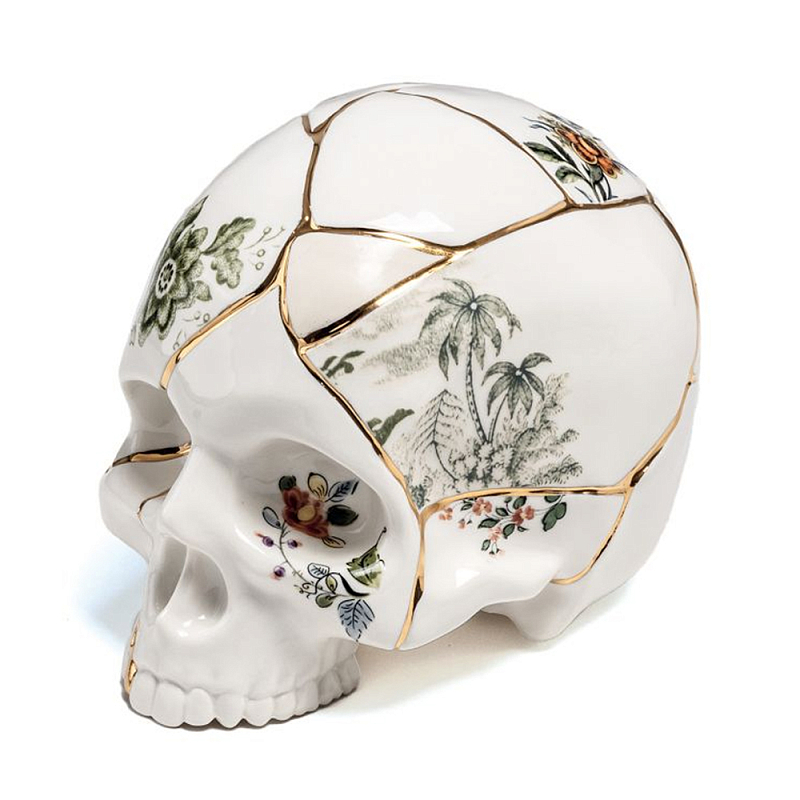 Статуэтка Seletti Skull Белый Золотой Мульти в Новосибирске | Loft Concept 