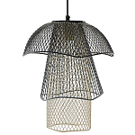 Подвесной светильник Black Grey Mesh Tube Lampshade Hanging Lamp варинант исполнения - 1 | Loft Concept в Новосибирске
