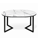 Стол обеденный раздвижной со столешницей белый мрамор Magali варинант исполнения - 4 | Loft Concept в Новосибирске