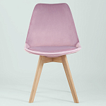 Стул с мягким велюровым сиденьем Arvika Pink варинант исполнения - 3 | Loft Concept в Новосибирске