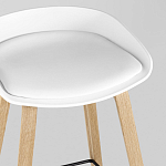 Барный стул на ножках из натурального дерева Boras White варинант исполнения - 7 | Loft Concept в Новосибирске