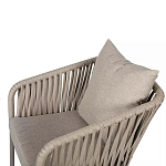 Стул серо-бежевый с декоративным плетением на спинке и подлокотниках Chair Weave варинант исполнения - 8 | Loft Concept в Новосибирске