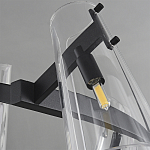 Люстра светодиодная с 8-ю прозрачными плафонами из акрила и стали Glass Cylinder Black варинант исполнения - 6 | Loft Concept в Новосибирске