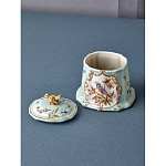 Шкатулка голубого цвета с рисунком и состаренным эффектом Eden Garden варинант исполнения - 6 | Loft Concept в Новосибирске