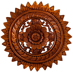 Панно из дерева круглое Flower Panel With Trees варинант исполнения - 1 | Loft Concept в Новосибирске