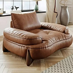 Кресло кожаное с деревянным каркасом Medieval Furniture варинант исполнения - 4 | Loft Concept в Новосибирске