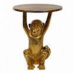 Столик с подстольем в виде обезьянки Bombay Gold варинант исполнения - 2 | Loft Concept в Новосибирске
