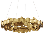 Люстра круглая из многослойных золотых дисков Metal Disc Chandelier варинант исполнения - 5 | Loft Concept в Новосибирске