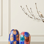 Люстра  с круглыми прозрачными шарами на серебряном каркасе Silver Stalk варинант исполнения - 3 | Loft Concept в Новосибирске