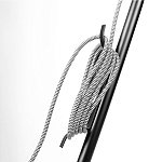 Торшер в виде прожектора с круглым тканевым абажуром на треноге черного цвета Radiance Éclat варинант исполнения - 7 | Loft Concept в Новосибирске